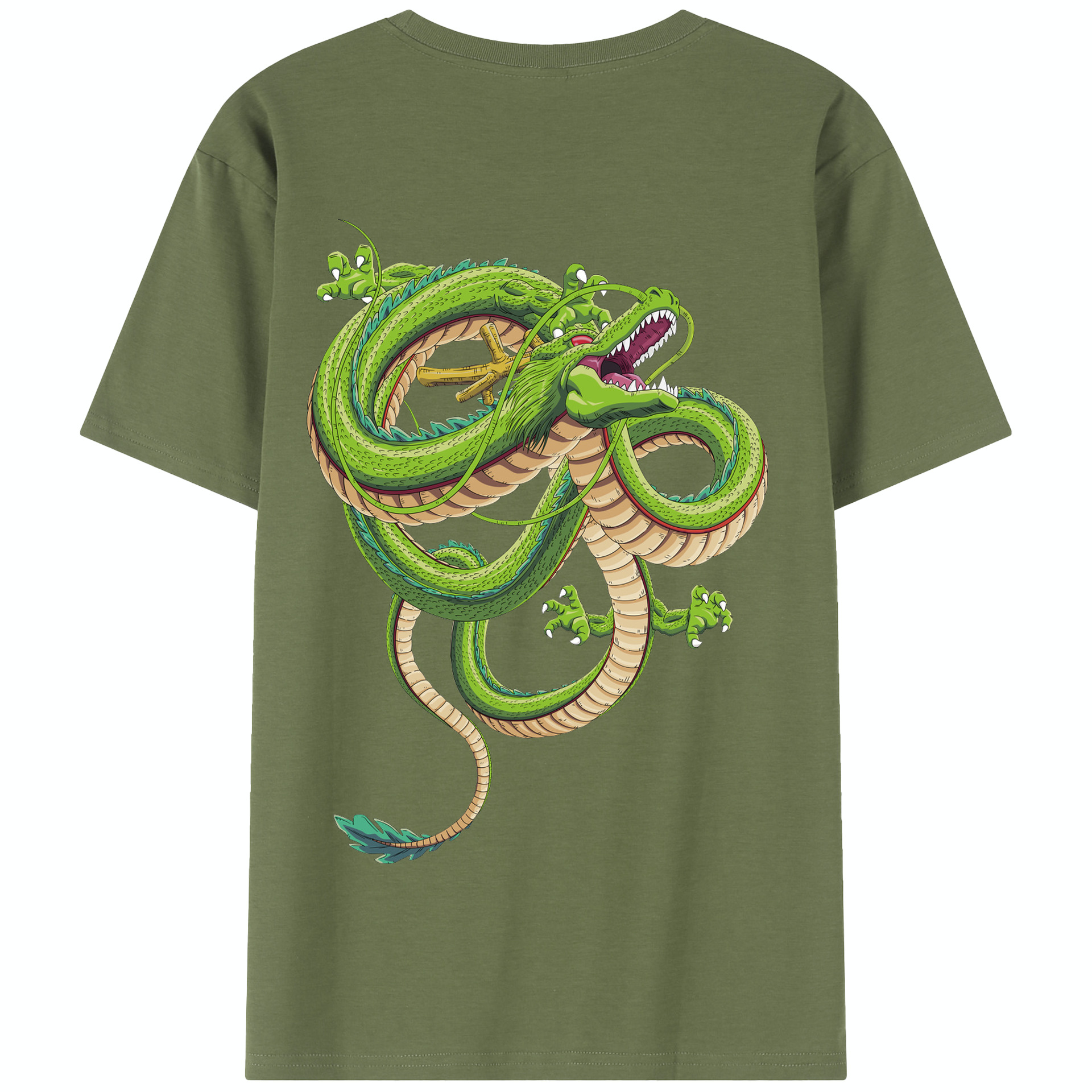 （画像用） ドラゴンボール 神龍 シェンロン DRAGON BALL Shenron 綿100％半袖Tシャツ（背面プリント）